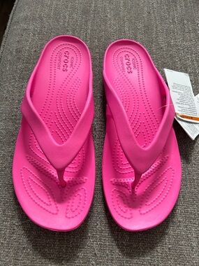 Crocs Women's Kadee II Flip Flops, Pink, Size 10, NWT